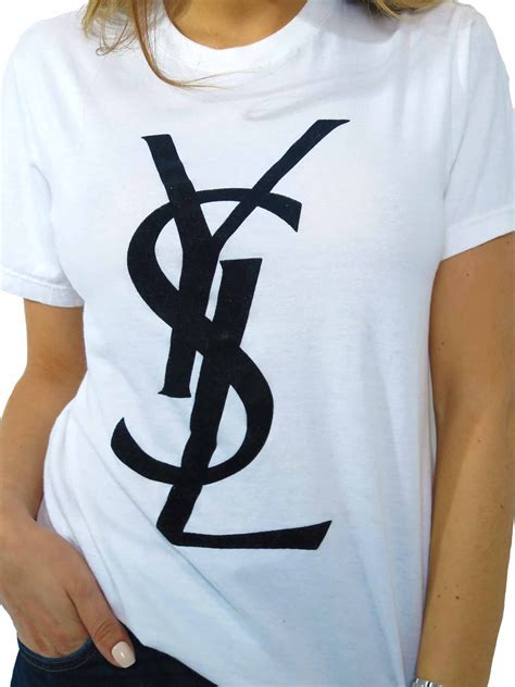 ysl logo shirt womens|yves saint laurent t shirt.